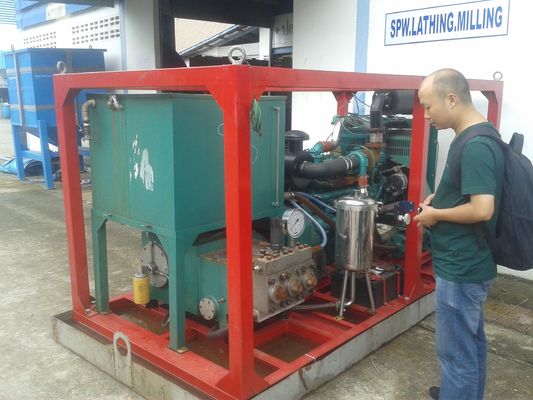 90kw 1500bar تجهیزات هیدرو بلاست ماشین آلات صنعتی واتر بلاستینگ